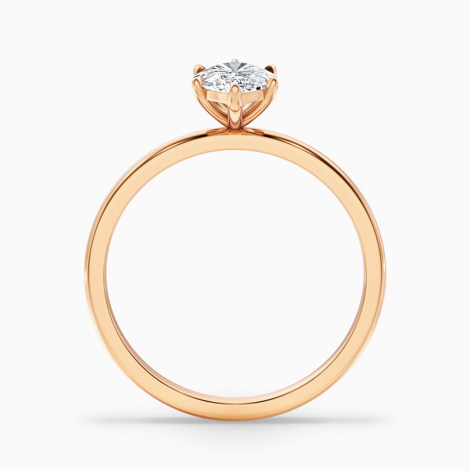 Quinn 5.5 Carat Marquise Cut Solitaire Moissanite Engagement Ring in 18k Rose Gold