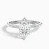 Quinn 4.5 Carat Marquise Cut Solitaire Moissanite Engagement Ring in 18k White Gold  DestGlow