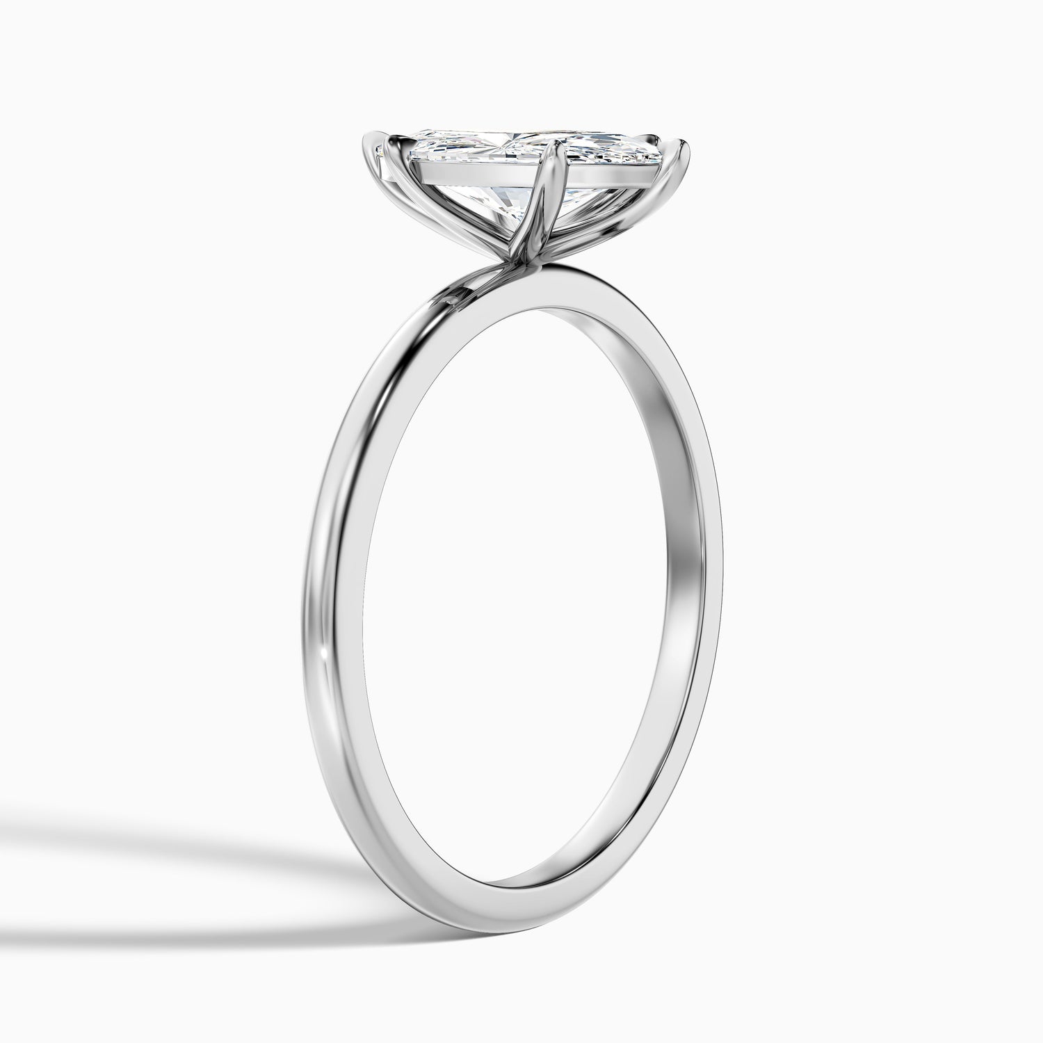 Quinn 1 Carat Marquise Cut Solitaire Moissanite Engagement Ring in 18k Yellow Gold