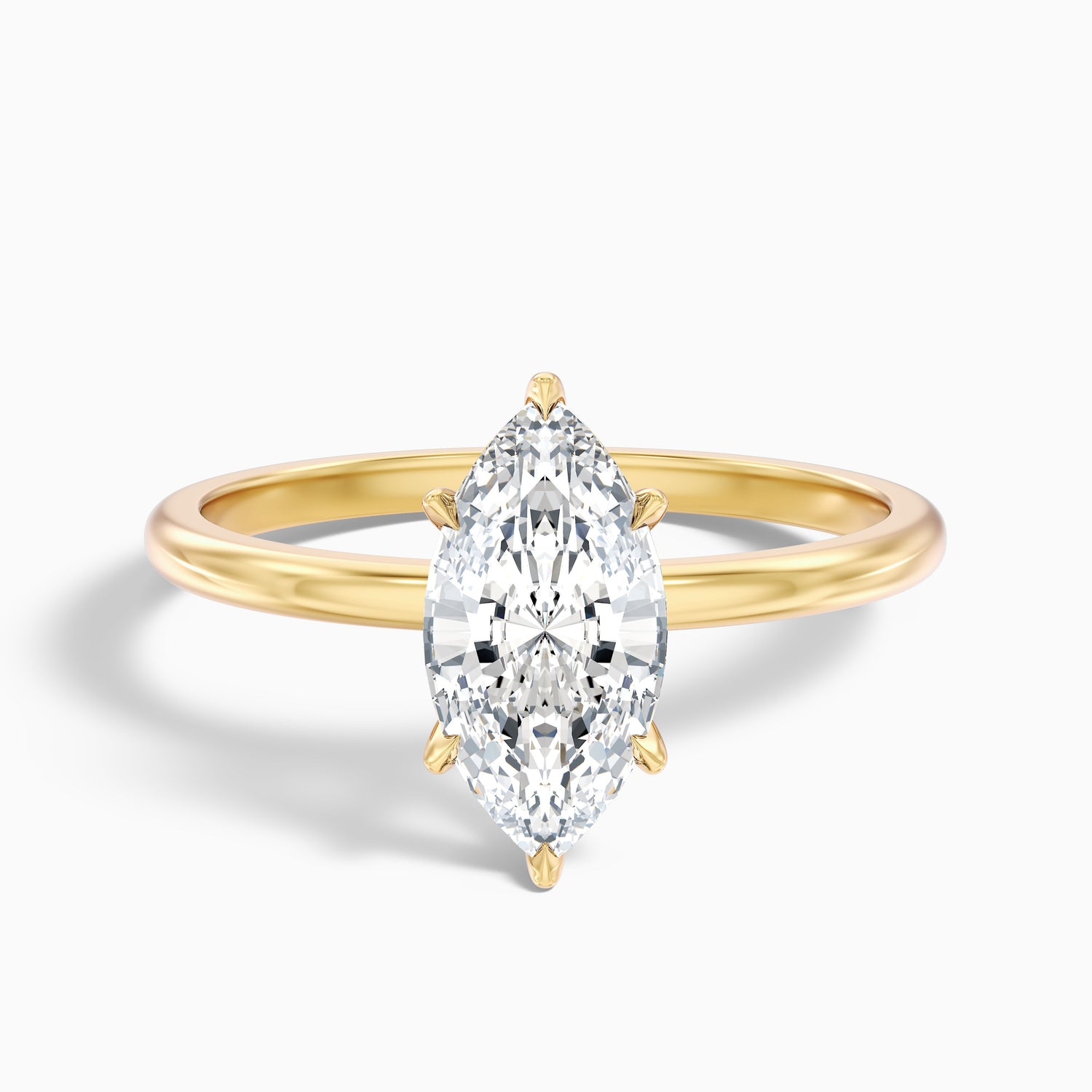 Quinn 1.5 Carat Marquise Cut Solitaire Moissanite Engagement Ring in 10k Rose Gold