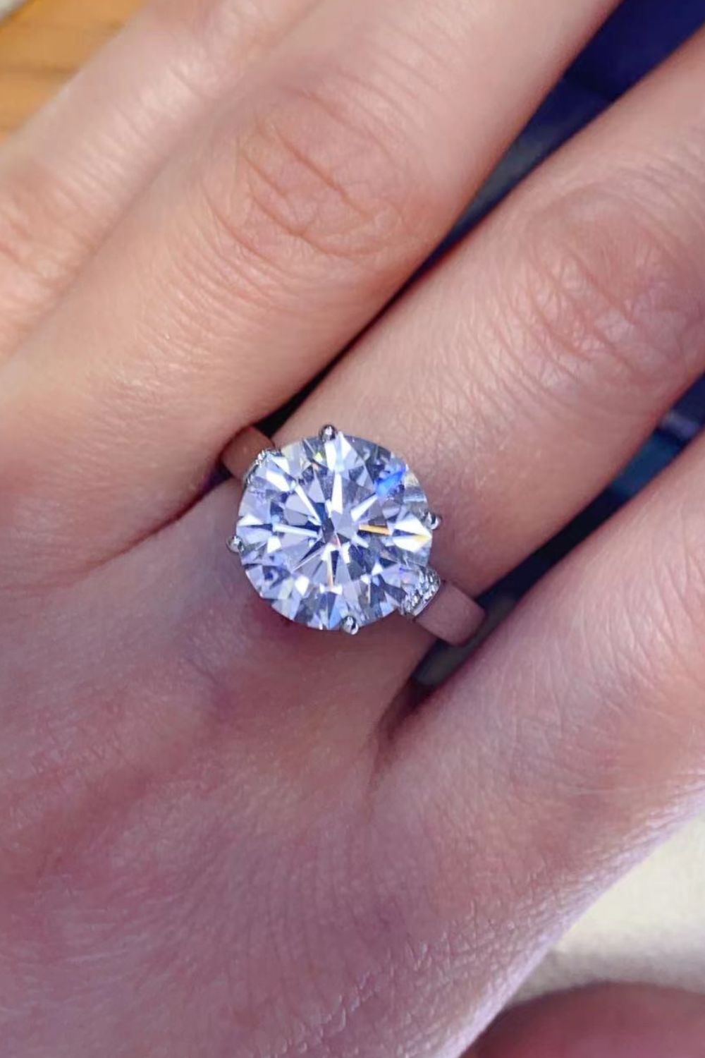 5 Carat Brilliant Round Cut Sparkala™ Platinum-Plated Ring by Sparkala