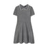 Autumn Tight Waist Slim Fit Plaid Neckline Stitching Dress A line Knitted Short Skirt Women by Ragazza