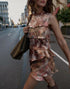 Fall Women Clothing Printing Laminated Decoration Mini Dress by Ragazza