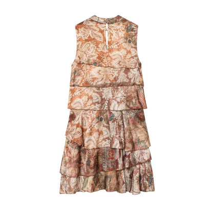 Fall Women Clothing Printing Laminated Decoration Mini Dress by Ragazza