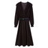 Women Clothing With Belt Stitching Midi Dress by Ragazza