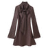 Autumn Women Coat Silk Satin Texture Scarf Dress by Ragazza