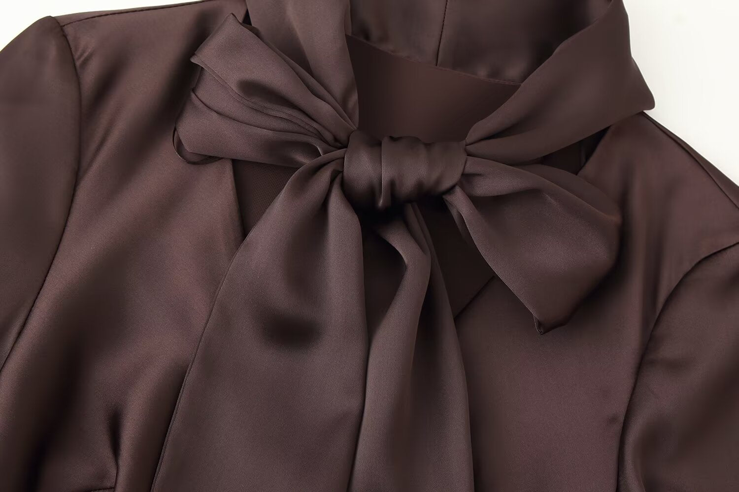 Autumn Women Coat Silk Satin Texture Scarf Dress by Ragazza
