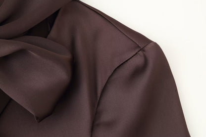 Autumn Women Coat Silk Satin Texture Scarf Dress by Ragazza