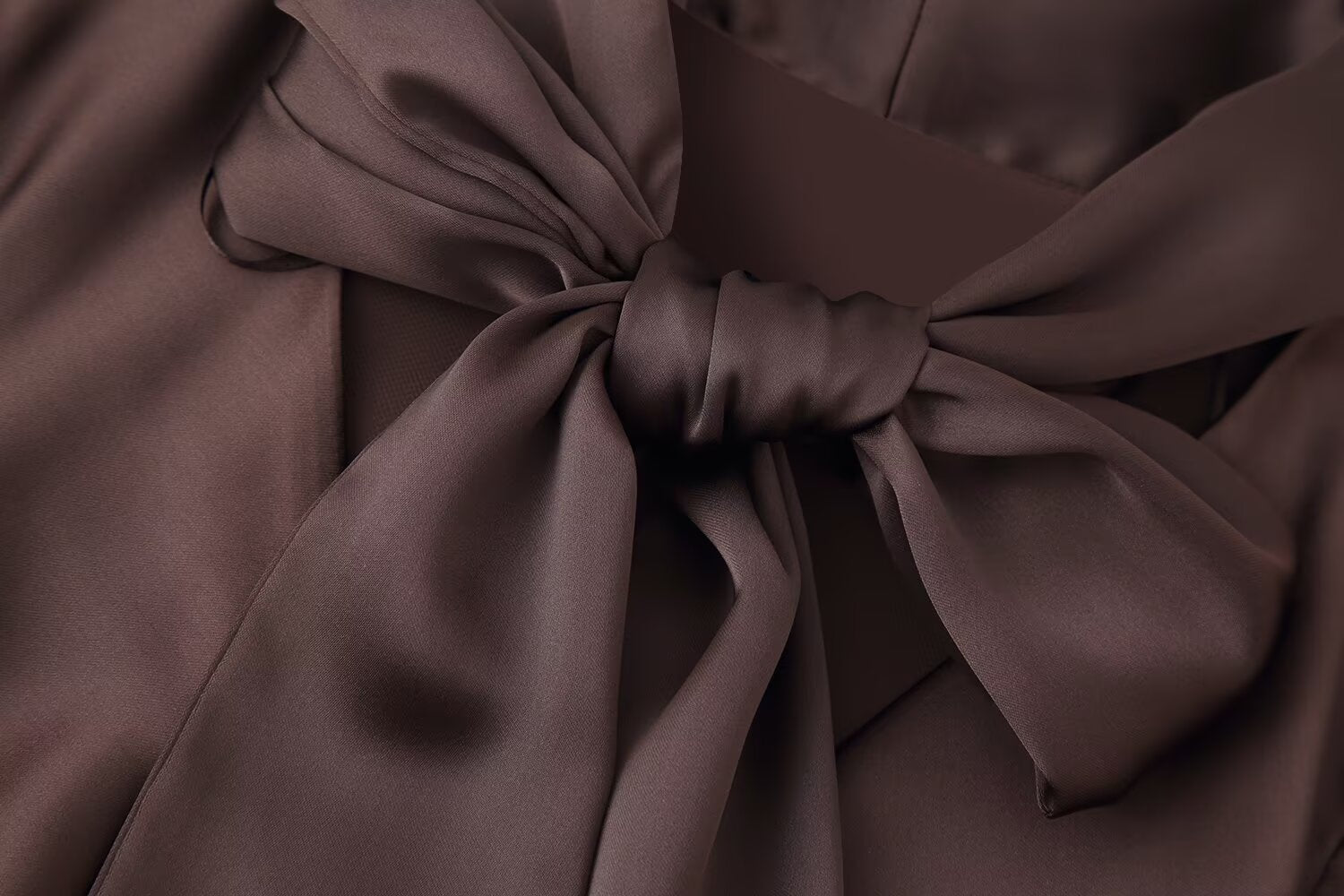 Autumn Women Coat Silk Satin Texture Scarf Dress by Ragazza