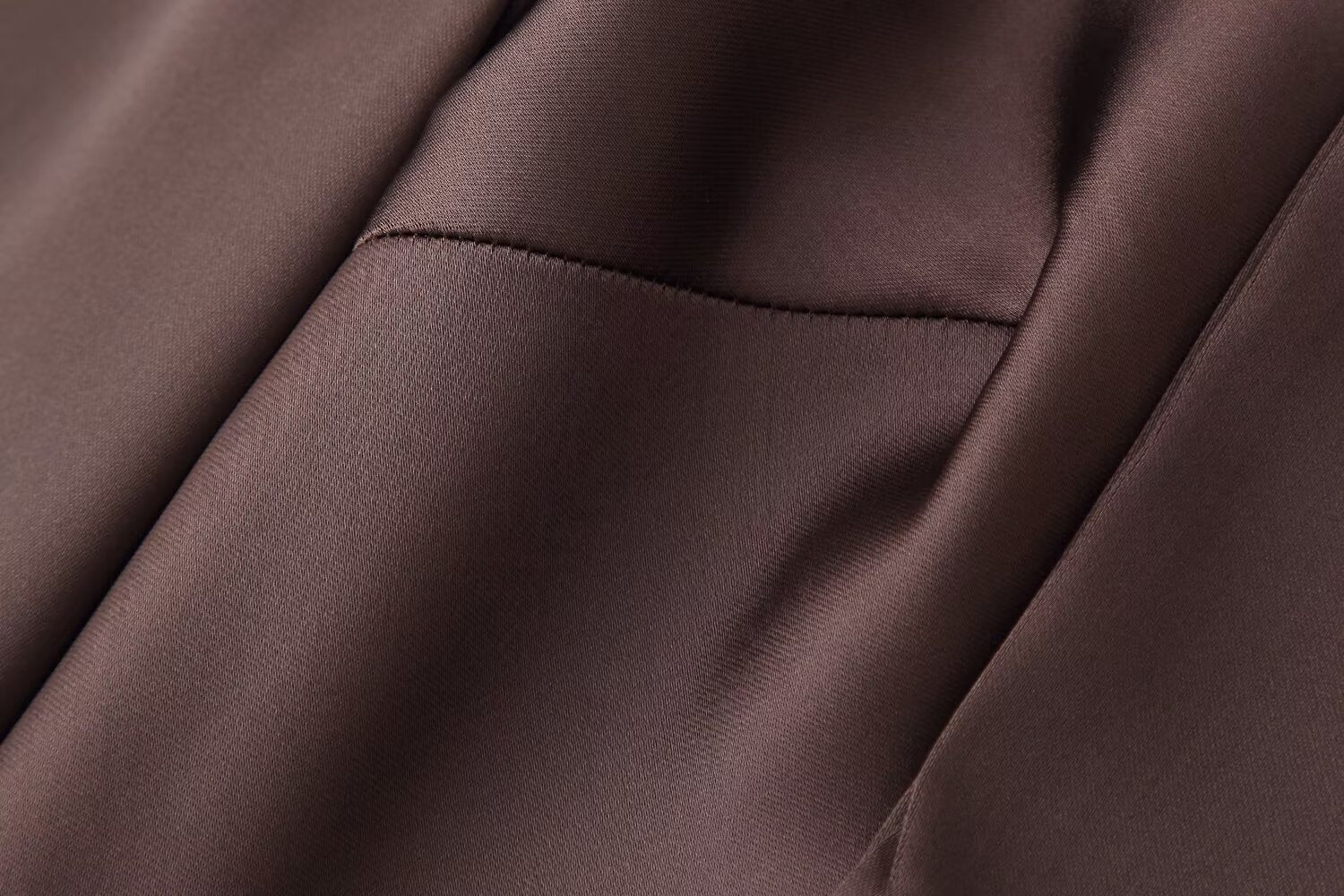 Autumn Women Coat Silk Satin Texture Scarf Dress by Ragazza