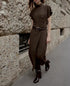 Women Clothing Top Product with Belt Dress by Ragazza