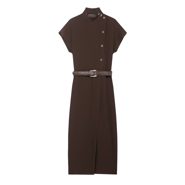 Women Clothing Top Product with Belt Dress by Ragazza