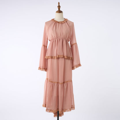 Woman Dress With Ruffled Edge Trim by Ragazza