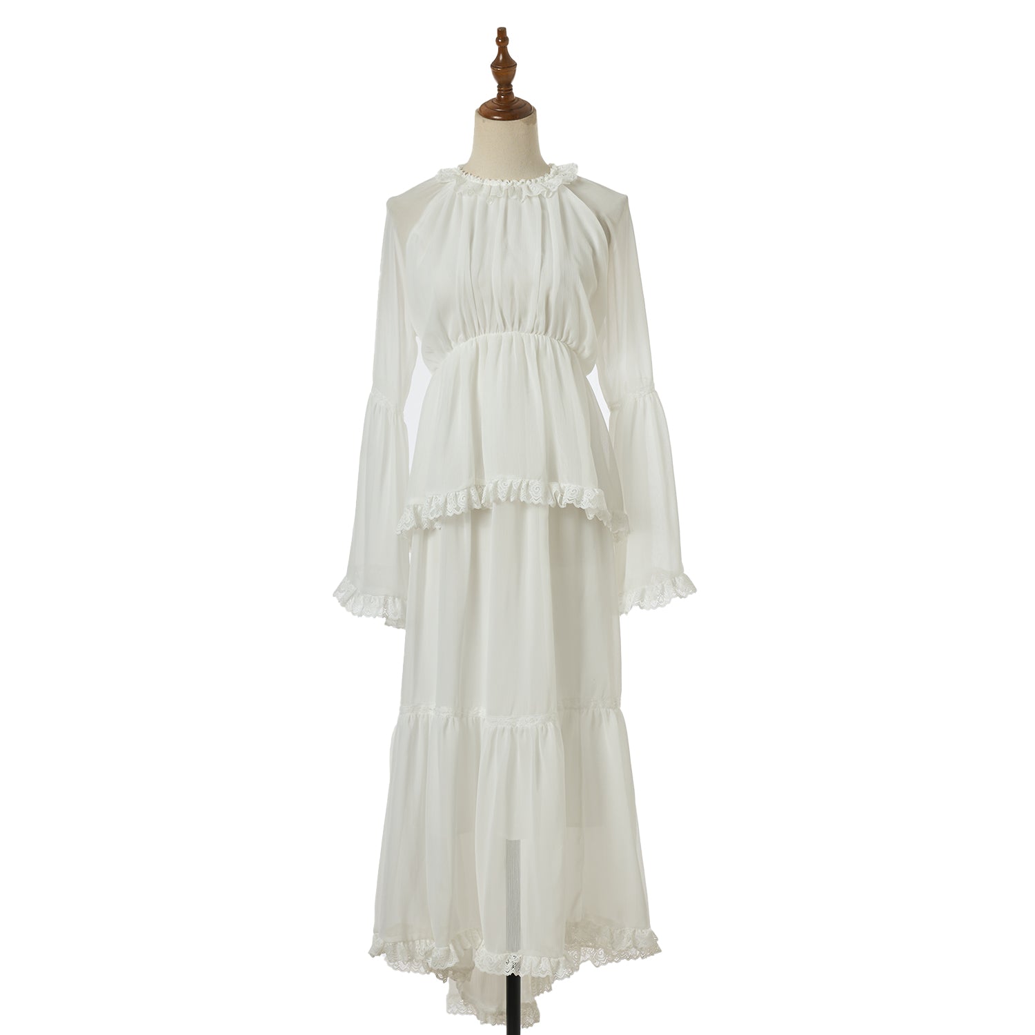 Woman Dress With Ruffled Edge Trim by Ragazza