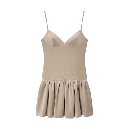 Fall Women Clothing Camisole Fluffy Short Dress by Ragazza