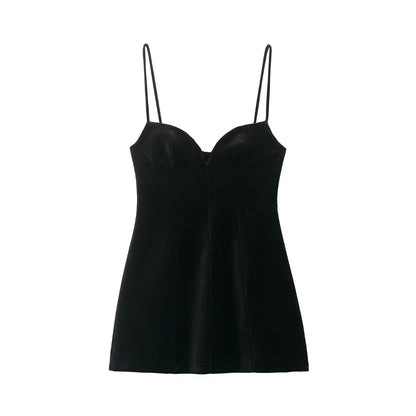 Women Clothing Summer Fluffy Hem Camisole Short Dress by Ragazza