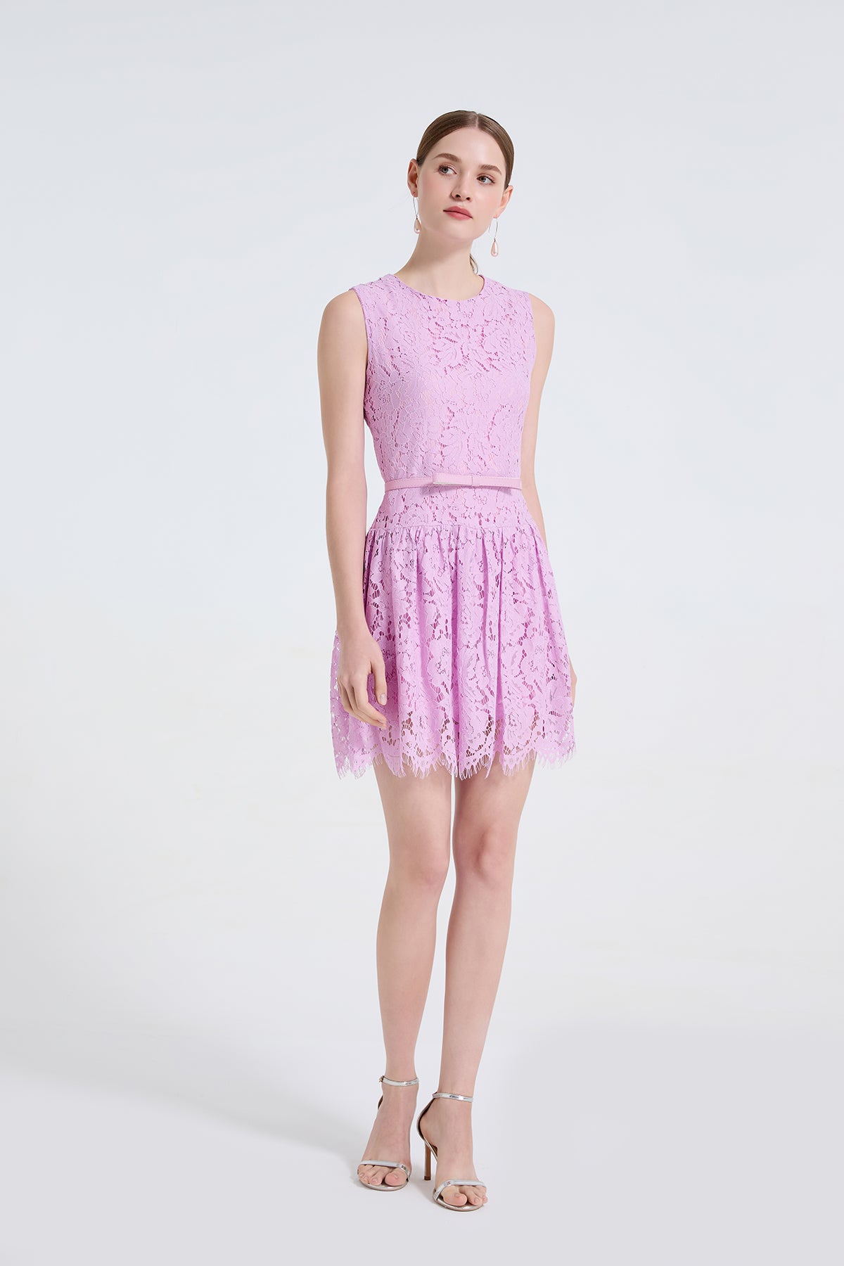 Women Lace Fitted Short Elegant Short Dress by Ragazza