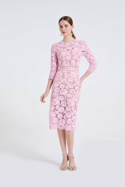 Women Lace Fishbone Beaded Dress A Fitted And Hourglass Shaped Dress by Ragazza