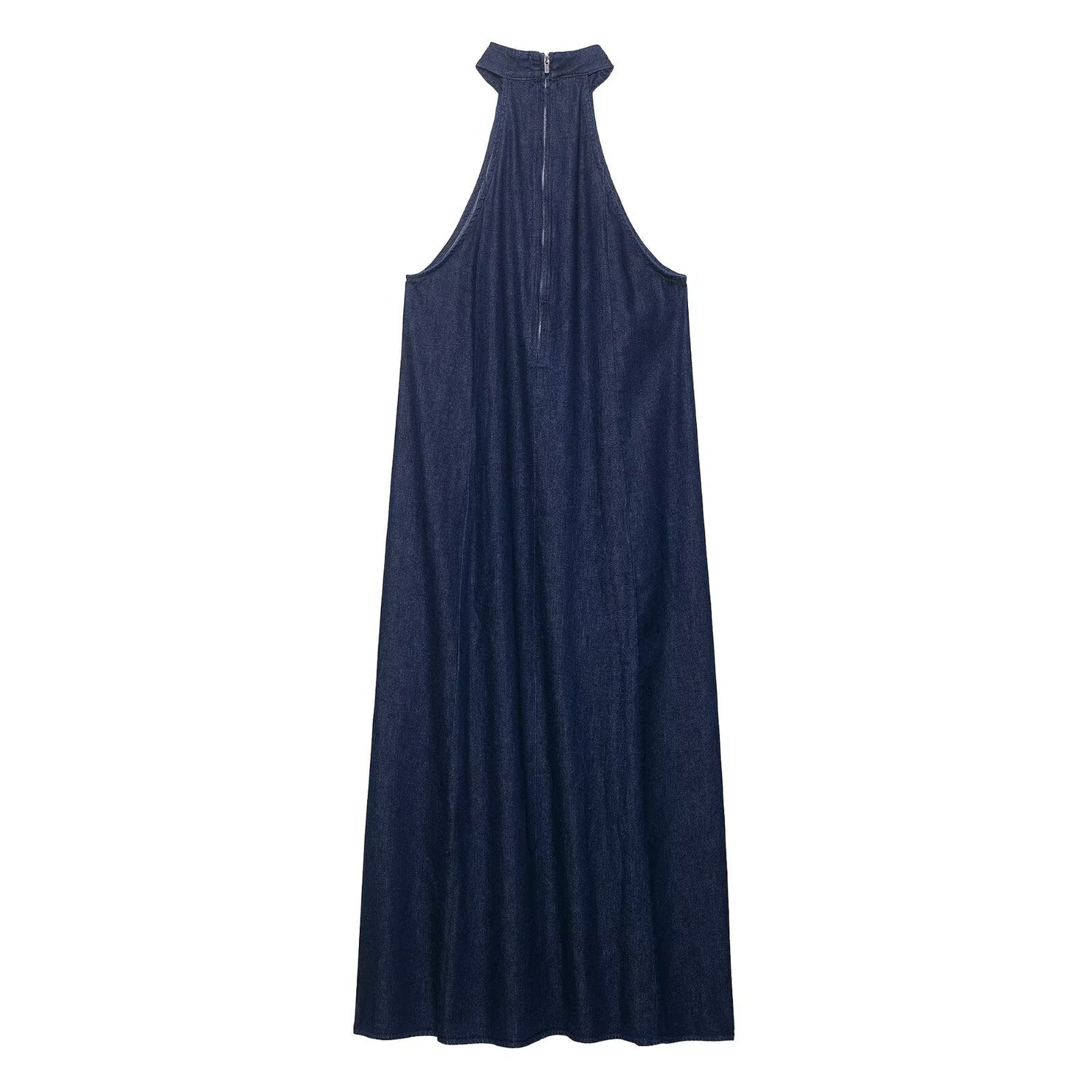 Autumn Casual Women Clothing Hanging Collar Denim Dress by Ragazza