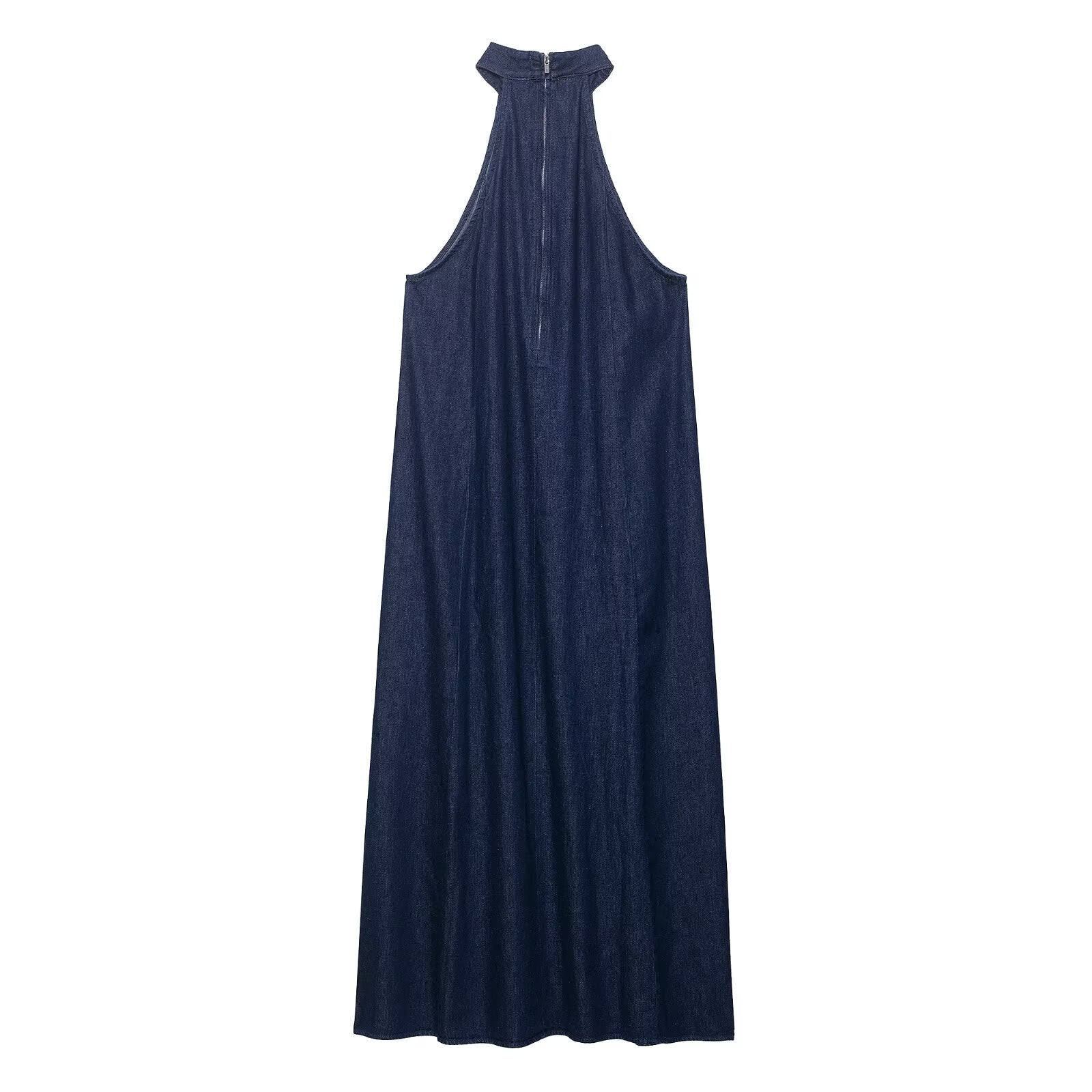 Autumn Casual Women Clothing Hanging Collar Denim Dress by Ragazza