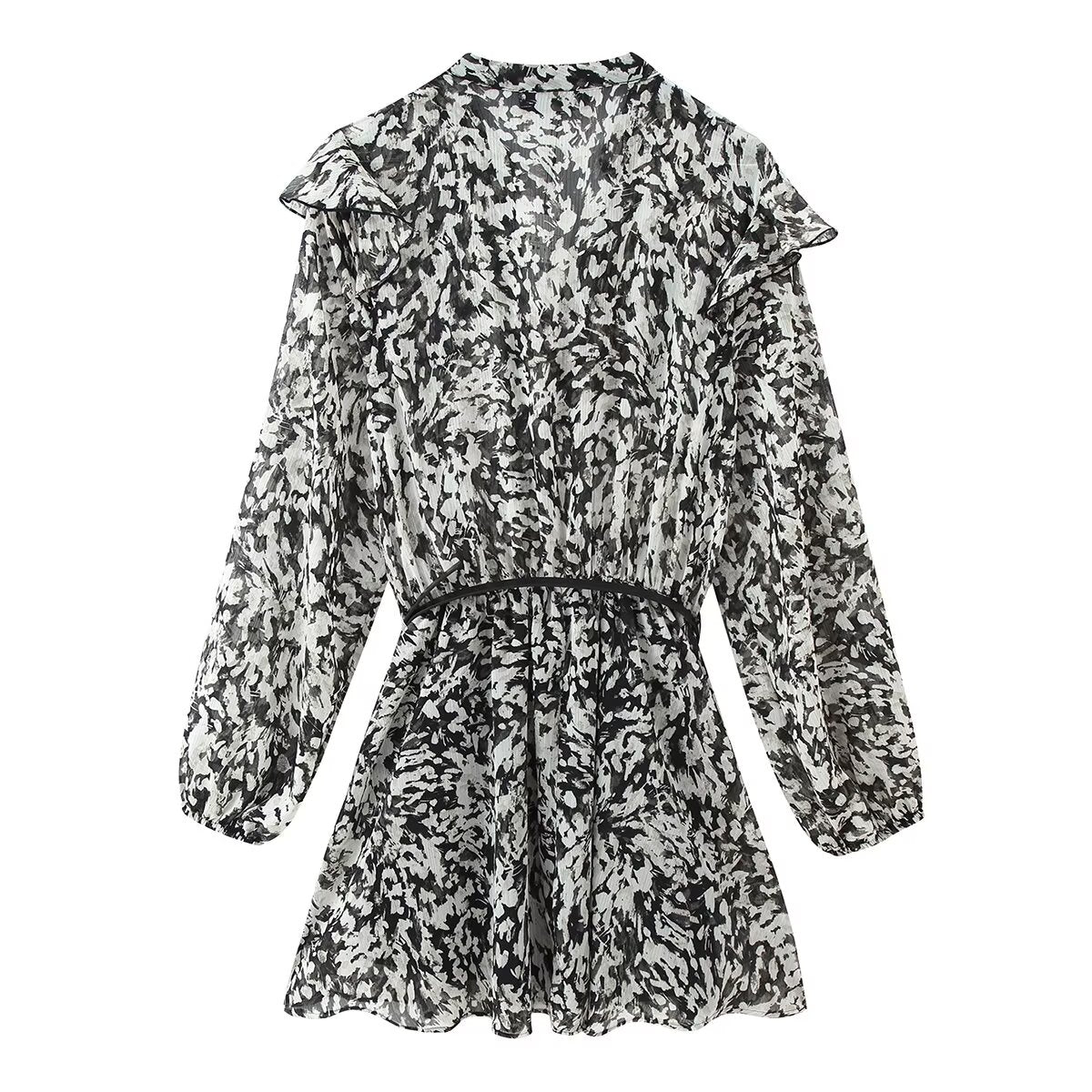 Women Clothing Western with Belt Printed Mini Dress by Ragazza