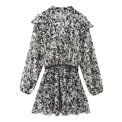 Women Clothing Western with Belt Printed Mini Dress by Ragazza