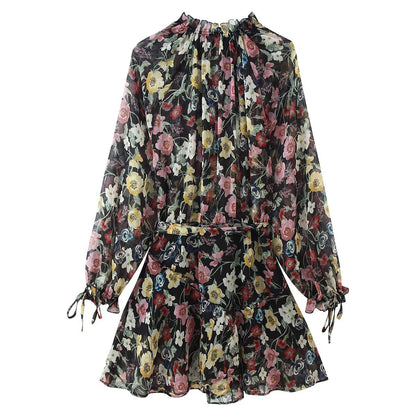 Women Clothing Western Floral Print Mini Dress by Ragazza