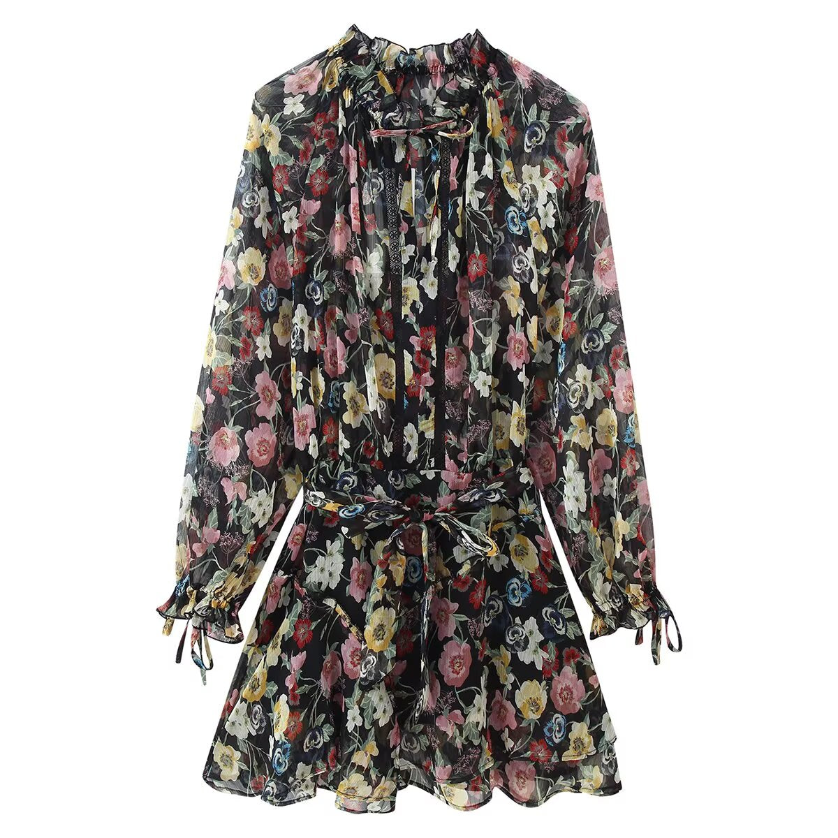 Women Clothing Western Floral Print Mini Dress by Ragazza