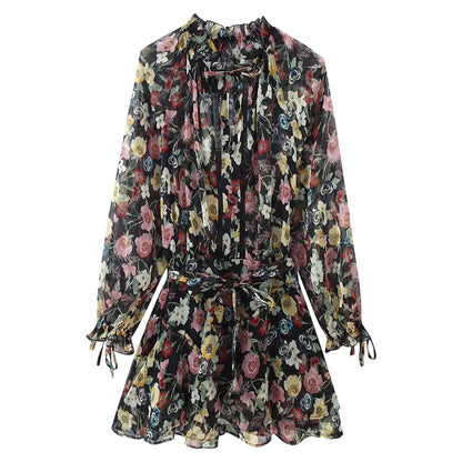 Women Clothing Western Floral Print Mini Dress by Ragazza