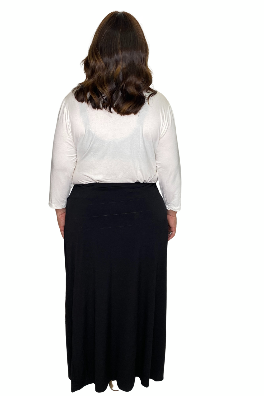 Plus Size Silky Maxi Length Stretch Pencil Skirt by Kosher Casual USA