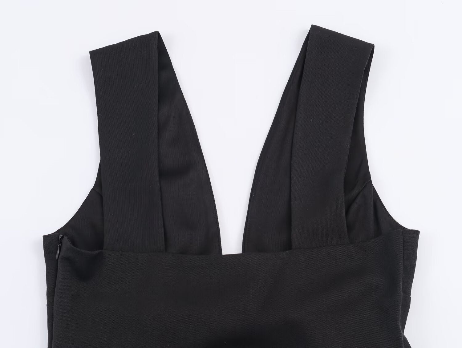 Autumn Solid Color Bow Decoration V neck Backless Design Fashionable All Match Dress 