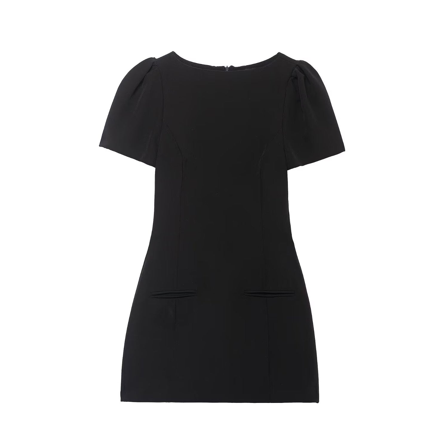 Homemade Women Clothing Short Pleated Pocket Dress by Ragazza