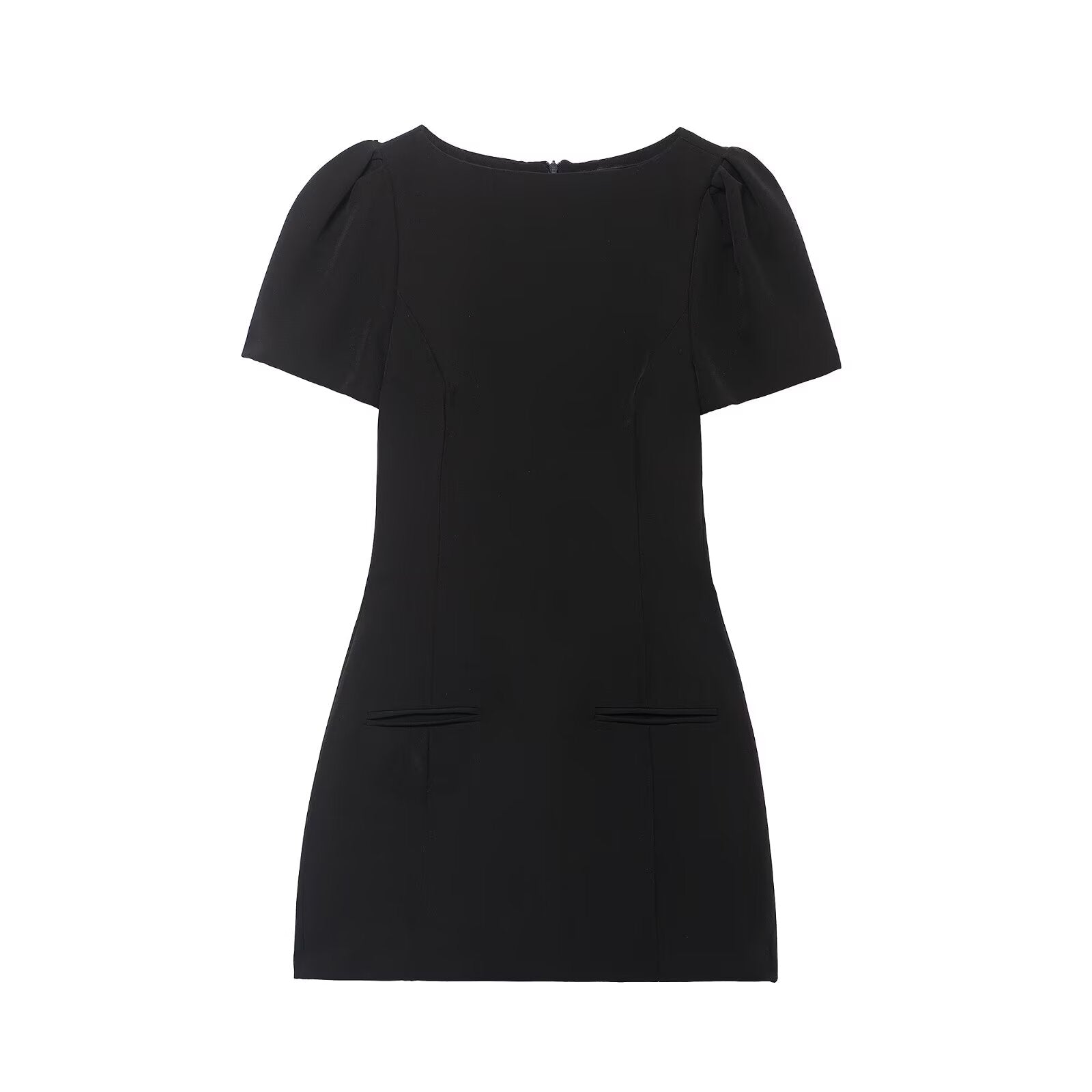 Homemade Women Clothing Short Pleated Pocket Dress by Ragazza