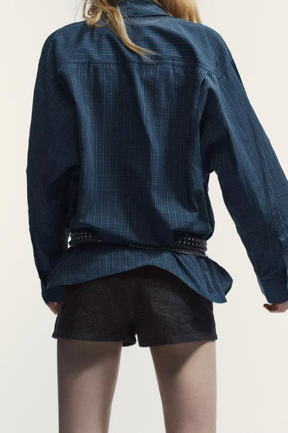 Women Clothing Cotton Scarf Plaid Shirt by Ragazza