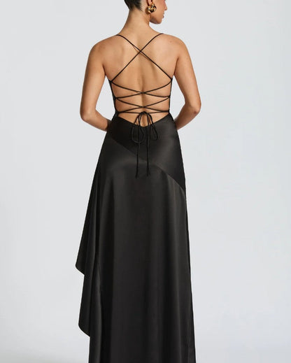 Women Clothing Fashionable Western Irregular Asymmetric Sexy Split Dress by Ragazza