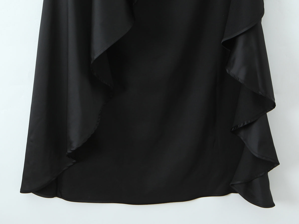 Women Clothing Fashionable Western Irregular Asymmetric Sexy Split Dress by Ragazza