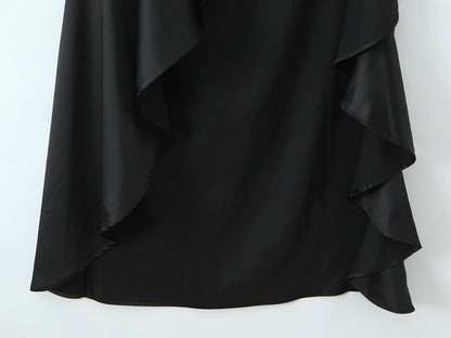 Women Clothing Fashionable Western Irregular Asymmetric Sexy Split Dress by Ragazza