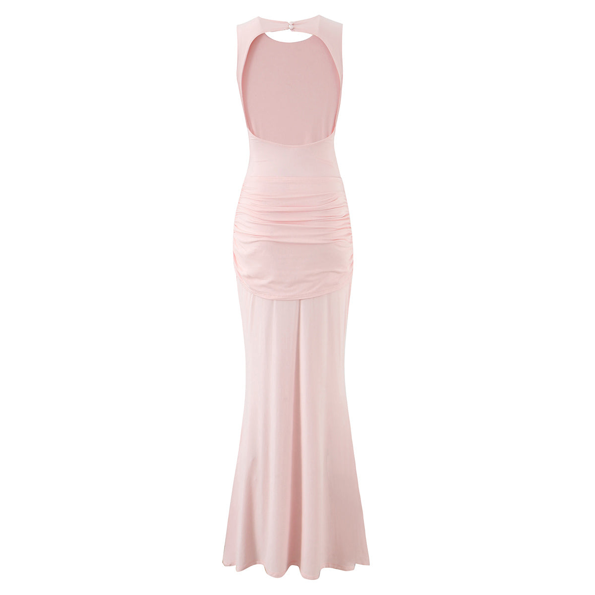 Slim Fit Standard Pleating Twisted Sleeveless Dress Women Summer Elegant Backless Tight Waist Sexy Maxi Dress by Ragazza