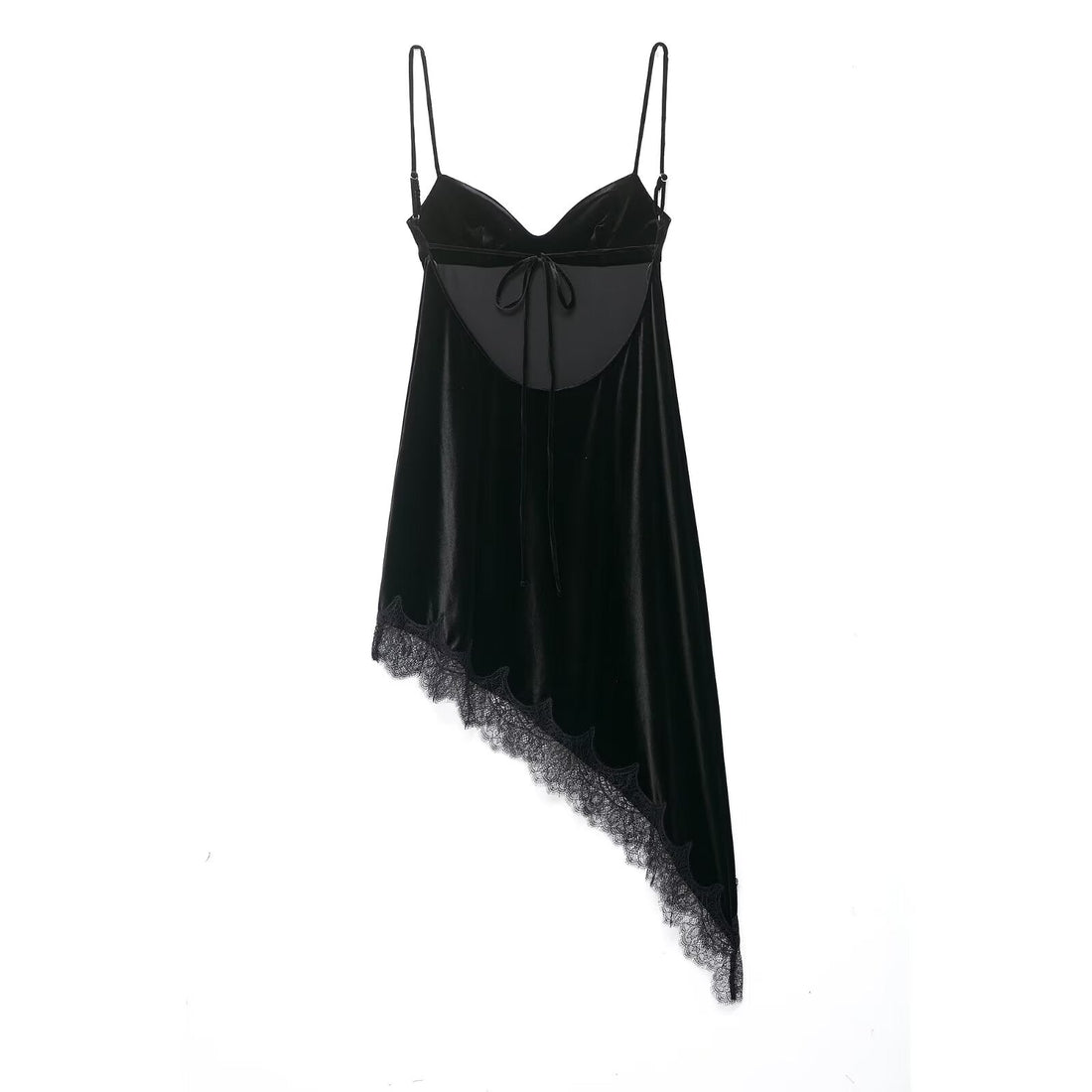Women Clothing Simple Velvet Lace Midi Dress by Ragazza