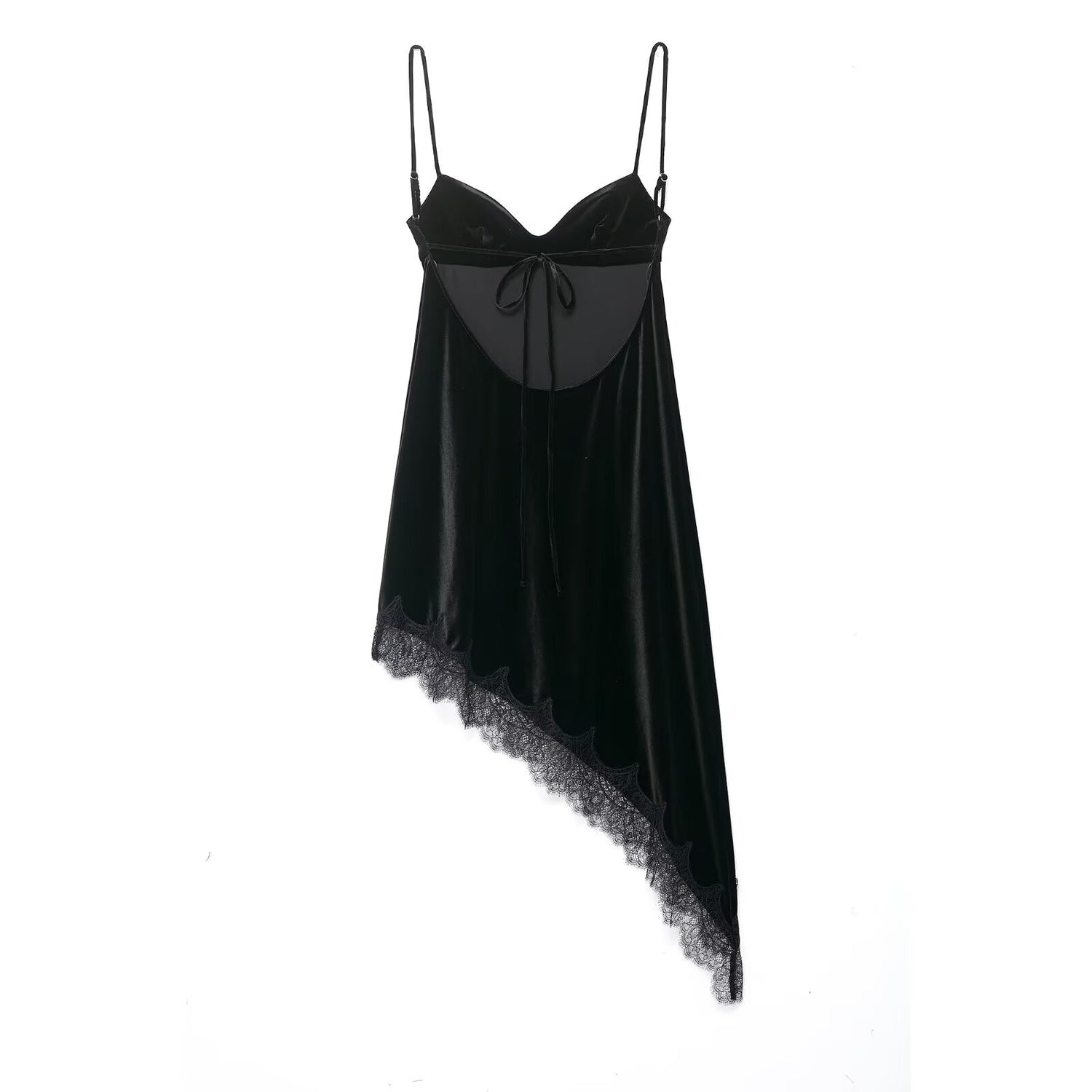 Women Clothing Simple Velvet Lace Midi Dress by Ragazza