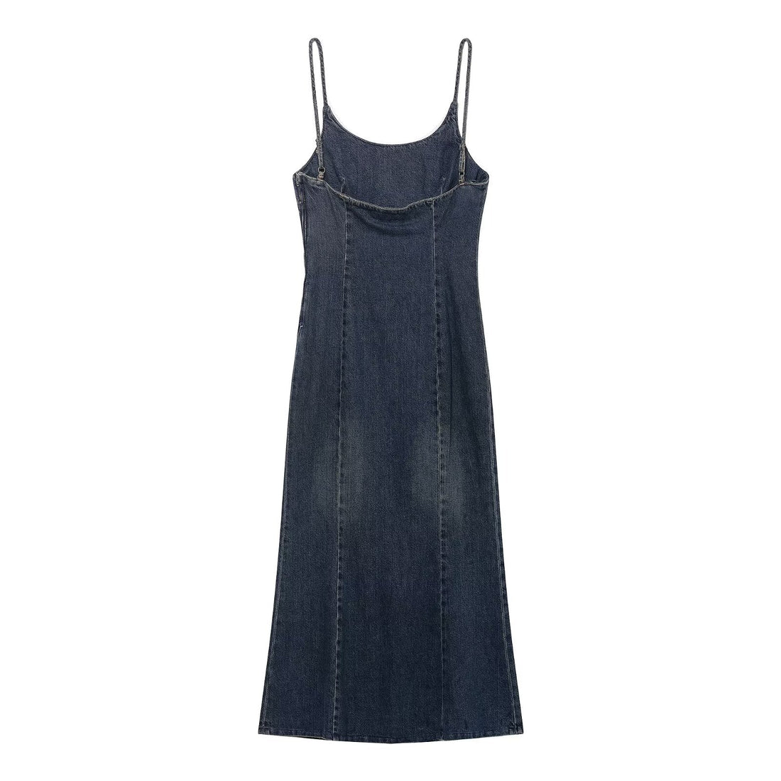 Women Clothing Summer Elegance Denim Midi Strap Dress by Ragazza