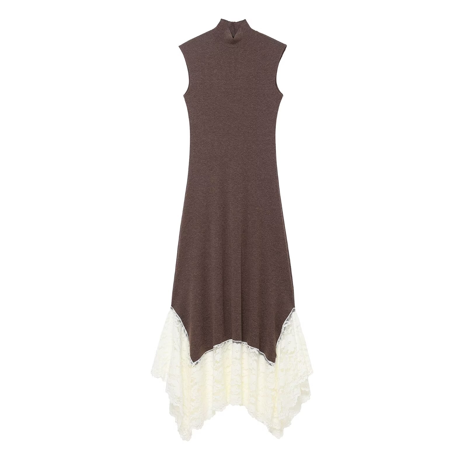 Women Clothing Lace Stitching Maxi Dress by Ragazza