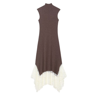 Women Clothing Lace Stitching Maxi Dress by Ragazza