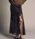 Women Lace Silk Satin Skirt by Ragazza