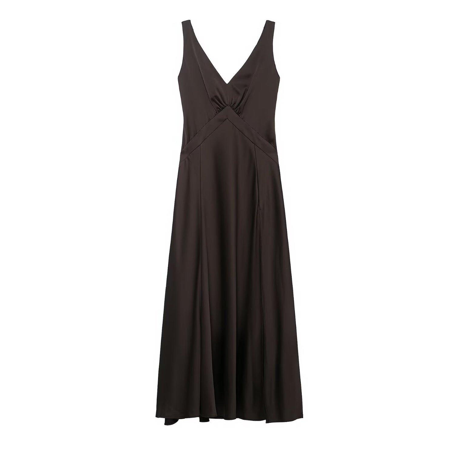 Women Clothing Slim Silk Satin Texture Maxi Dress by Ragazza