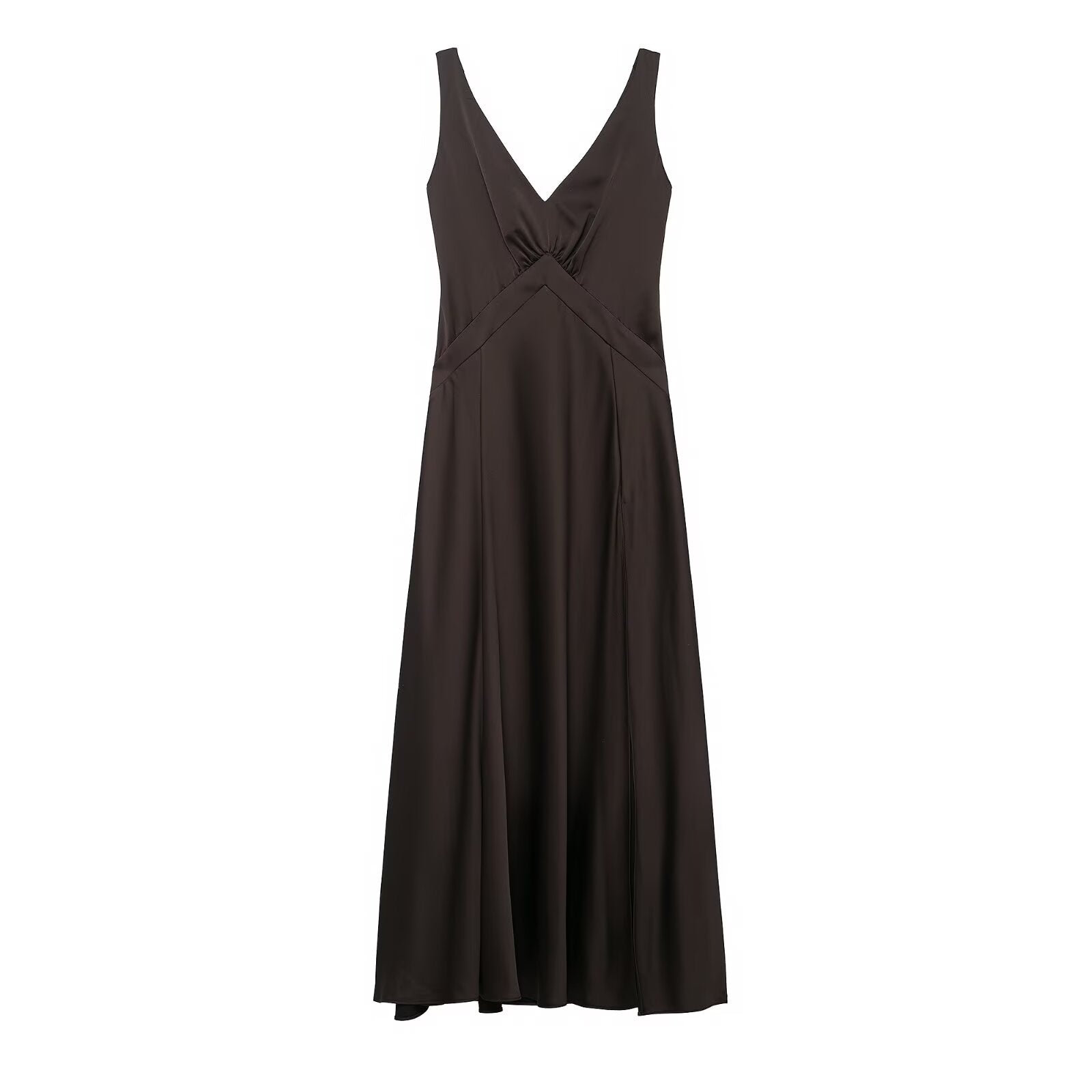 Women Clothing Slim Silk Satin Texture Maxi Dress by Ragazza
