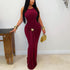 Women Wear Elegant Solid Color Slim Fit Backless Dress by Ragazza
