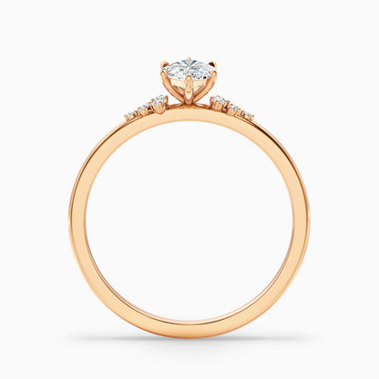 Kyla 3 Carat Marquise Cut Side Stone Lab Grown Diamond Ring in 10k White Gold