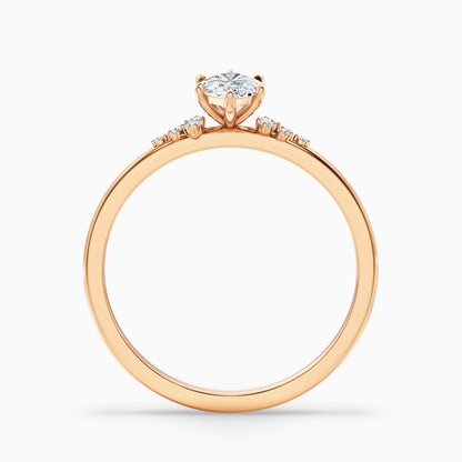 Kyla 2 Carat Marquise Cut Side Stone Lab Grown Diamond Ring in 925 Sterling Silver