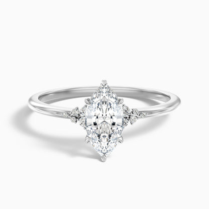 Kyla 4.5 Carat Marquise Cut Side Stone Lab Grown Diamond Ring in Platinum